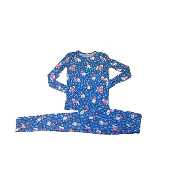 PrintFresh cozy green Kids Pajama Set with Fun Print - Picture 1 of 3